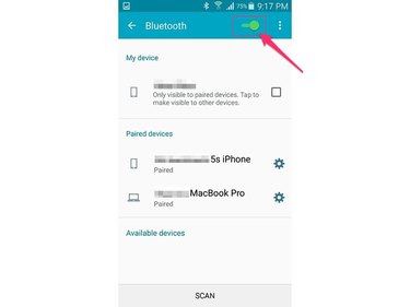 Enable Bluetooth (Android 5.0)