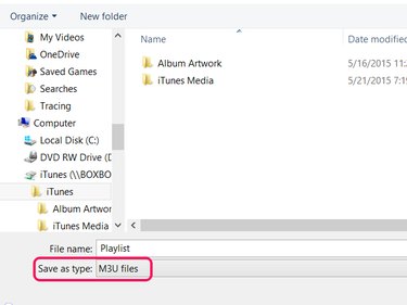 Saving an M3U file