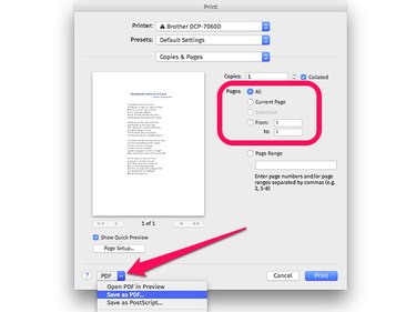 Yosemite's Print menu