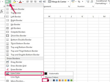 Use borders to hide selected cells in Excel