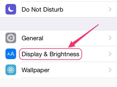 Adjust the screen lighting in the Display & Brightness section.