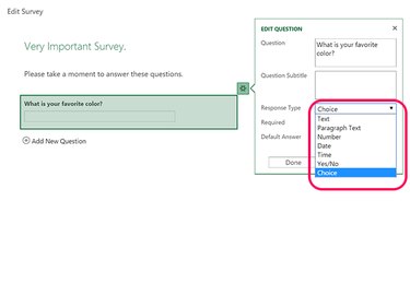 Survey Response Types.