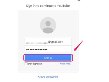 Sign in to YouTube with your new Google account.