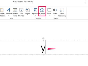 Add an overbar to create a Y-Bar using a symbol.