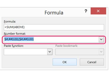 Select Number Format option with two decimals.