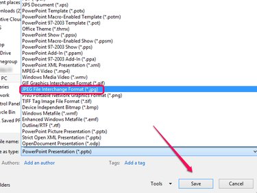 Save as a JPEG File Interchange Format.