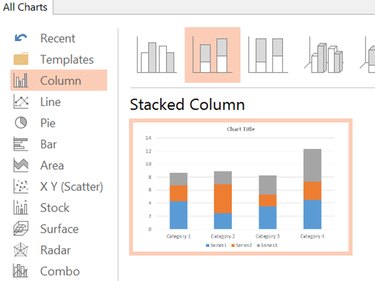 Create a Stacked Column chart.