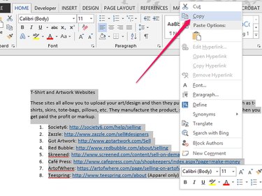 how to copy a single page from a word document