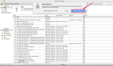how delete keychain mac