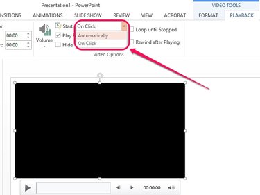Set the video to play automatically as soon as the slide starts.