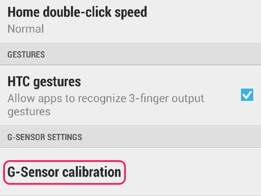 G-Sensor calibration