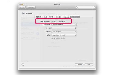 how to find macbook mac address