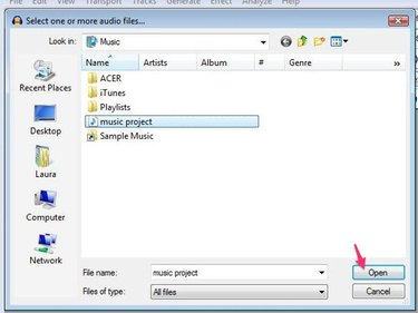 Open an audio file.