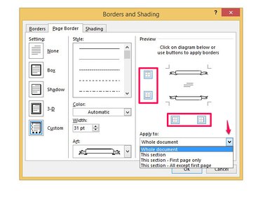 Choose where and how your border shows in a document.
