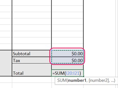 Add the tax to the subtotal to calculate the total price.