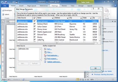 Importing addresses from Excel