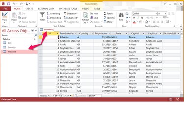 Open Database Table