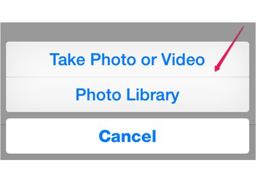 Choose to Take or Upload Photo