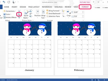 Copy and paste the calendar to begin a second page.