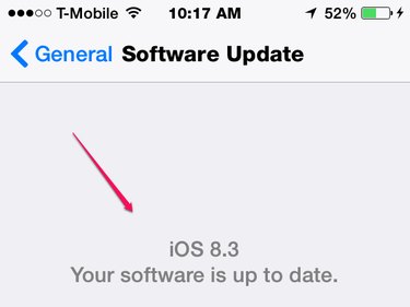 Make Sure Your iOS is Updated