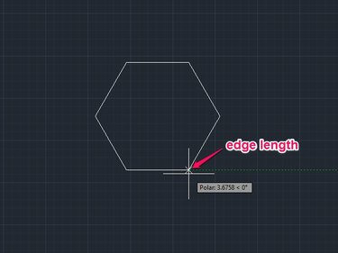 Enter the length to finish the hexagon.