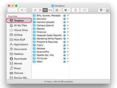 dropbox app for mac take up storage space