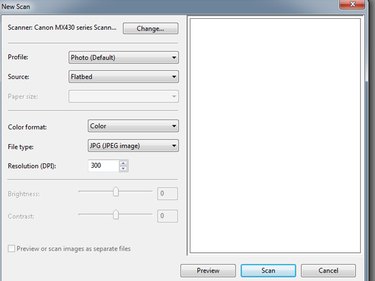 Scanner control panel/user interface