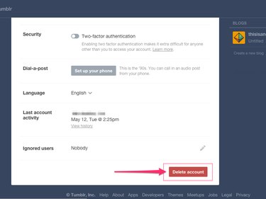 How to delete your Tumblr® account 