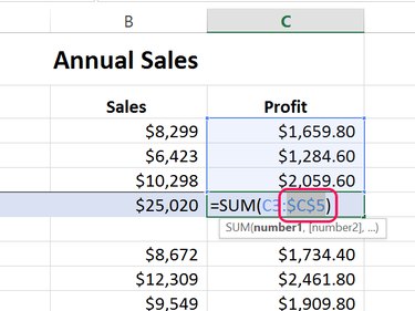 F4 can change a formula to show absolute and relative cell references.