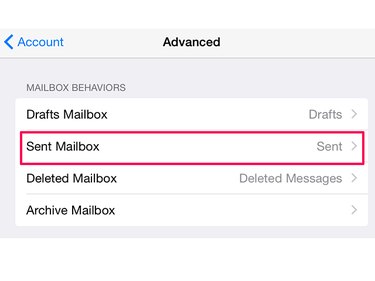 Change email folder settings on an iPad