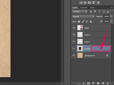 The Layers panel in Photoshop.