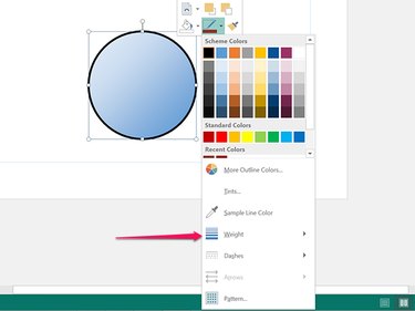 Change the outline color and weight.