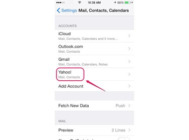 Tap Add Account to add a new email account to your iPhone