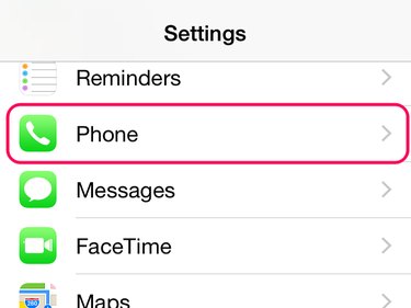 Open Settings and then Phone.