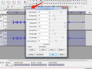 The Reverb filter is a quick way to create interesting variations on your vocal track and create the illusion of greater depth.