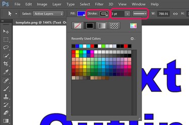 create a rectangle outline in photoshop without fill