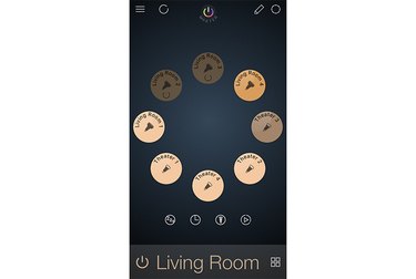 The Hue app showing individual lights in a room