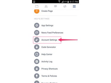 You can also select App Settings or News Feed Preferences on this screen to change those settings.