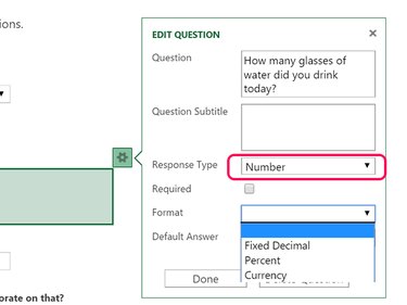 The Number  Response Type.