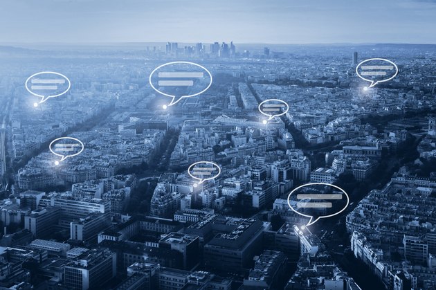online communication concept, social network