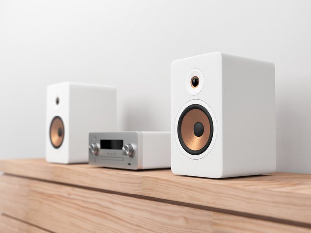 Micro Hi-Fi stereo system mockup, Network receiver, cd and mp3 player