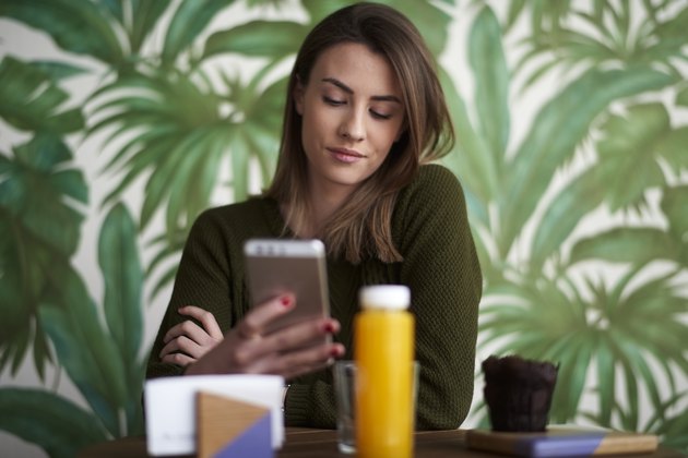 Woman in coffee shop