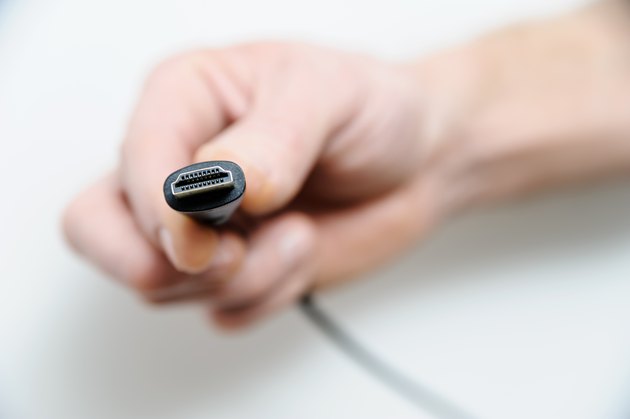 The cable plug hdmi.