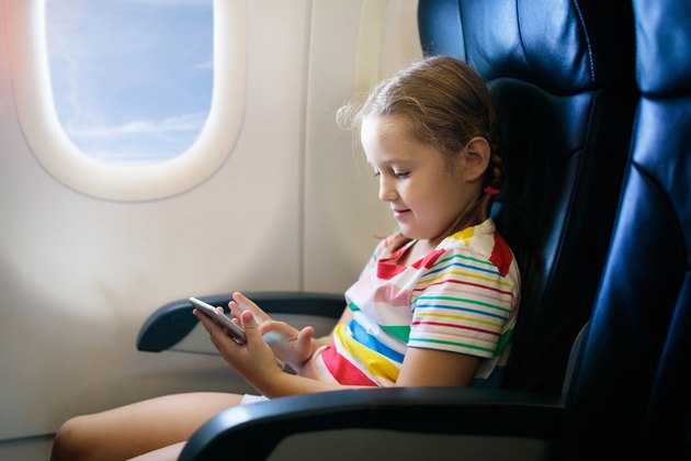 Child in airplane