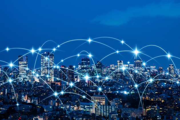 Wireless communication network concept. IoT(Internet of Things). ICT(Information Communication Technology).