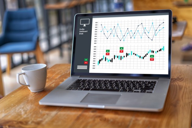 business man work chart schedule or planning financial report data