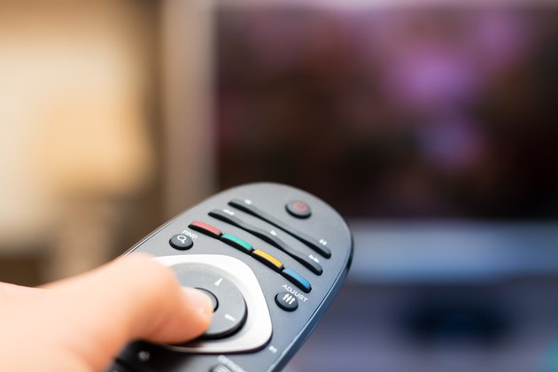 Watching TV and pressing remote controller in first person view