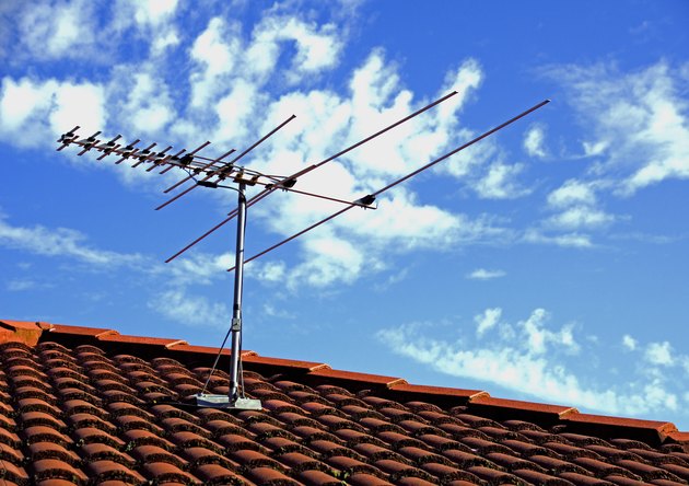 TV Antenna on a Rooftop
