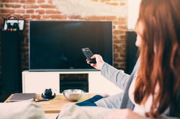 Woman watching TV