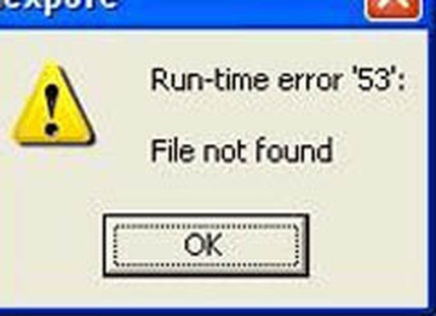 Ошибка runtime error 53 file not found